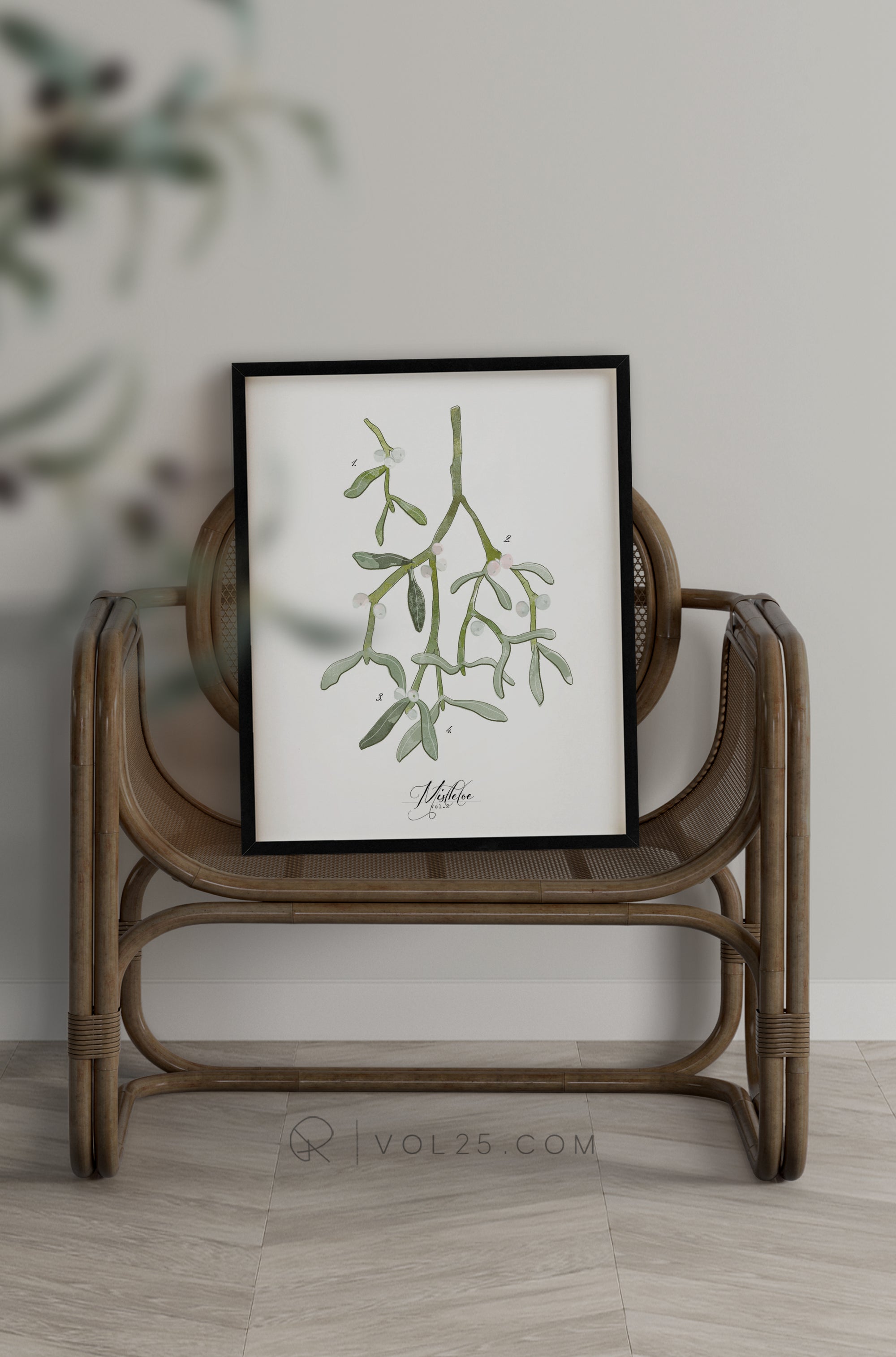 Mistletoe Study Vol.2 | Textured Cotton Canvas Art Print, several sizes | VOL25