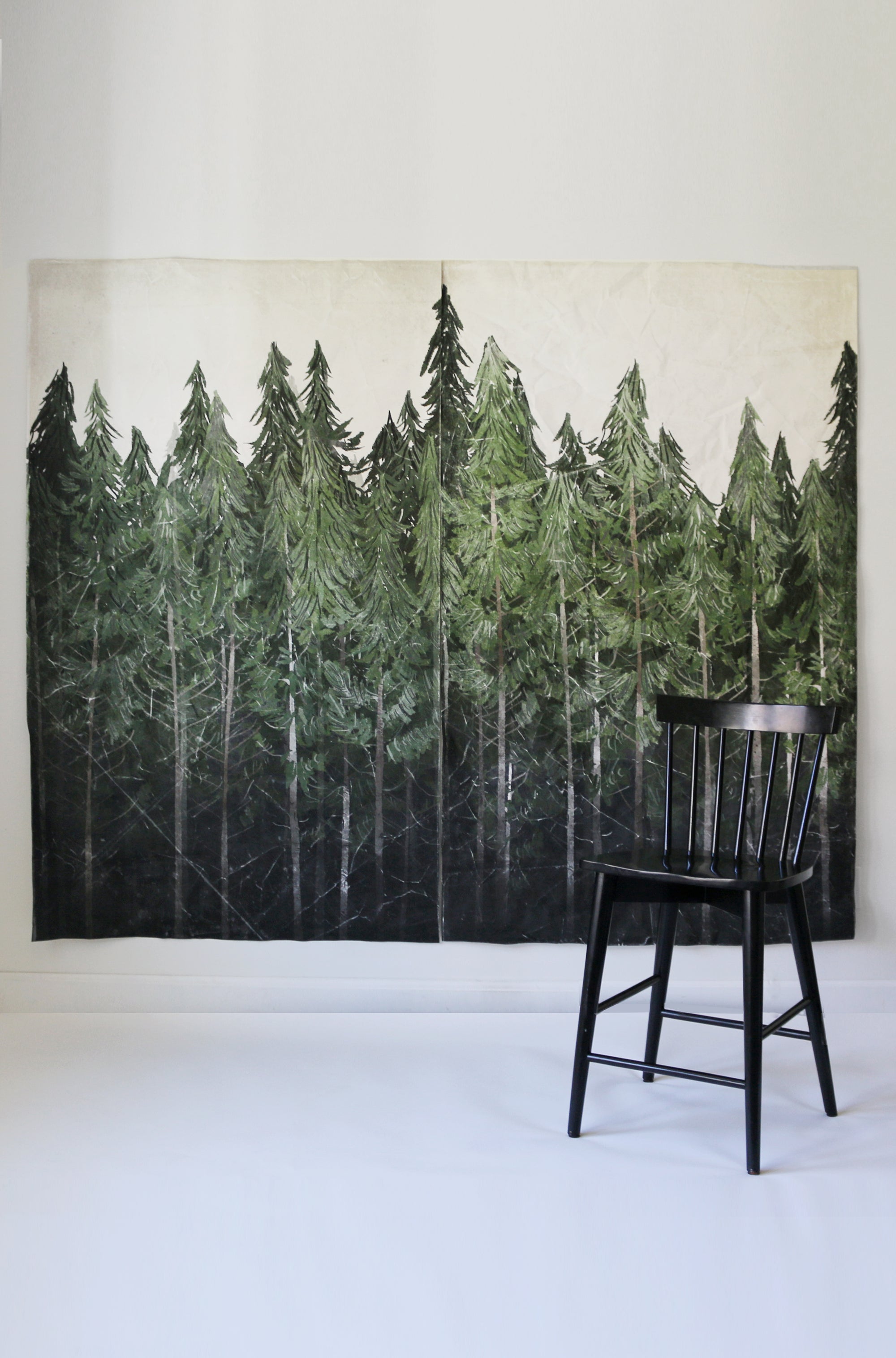 Into The Woods Mural |  2 Canvas Hand Distressed Tapestries