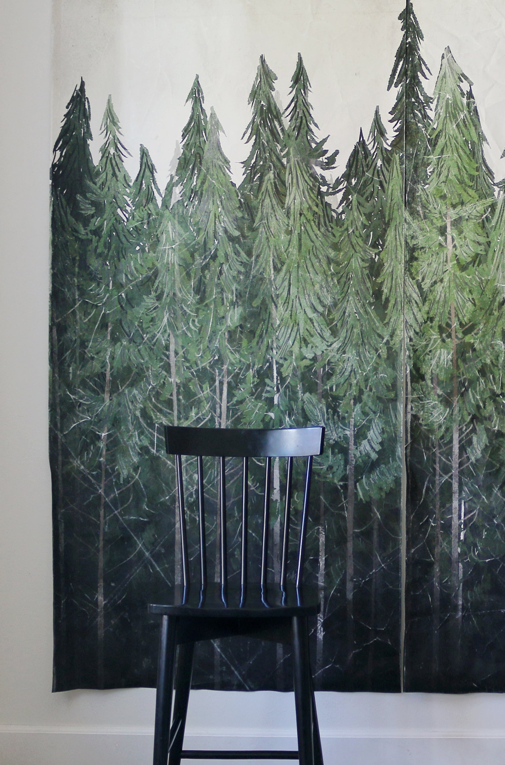 Into The Woods Mural |  2 Canvas Hand Distressed Tapestries