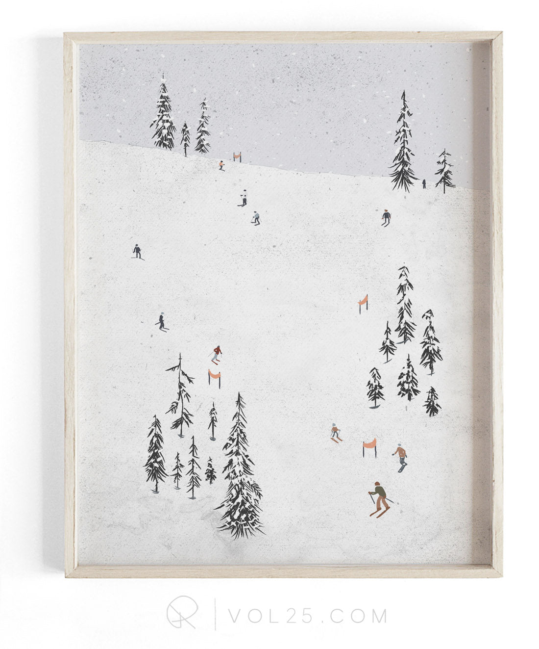 Ski Hill | Textured Cotton Canvas Art Print, several sizes | VOL25