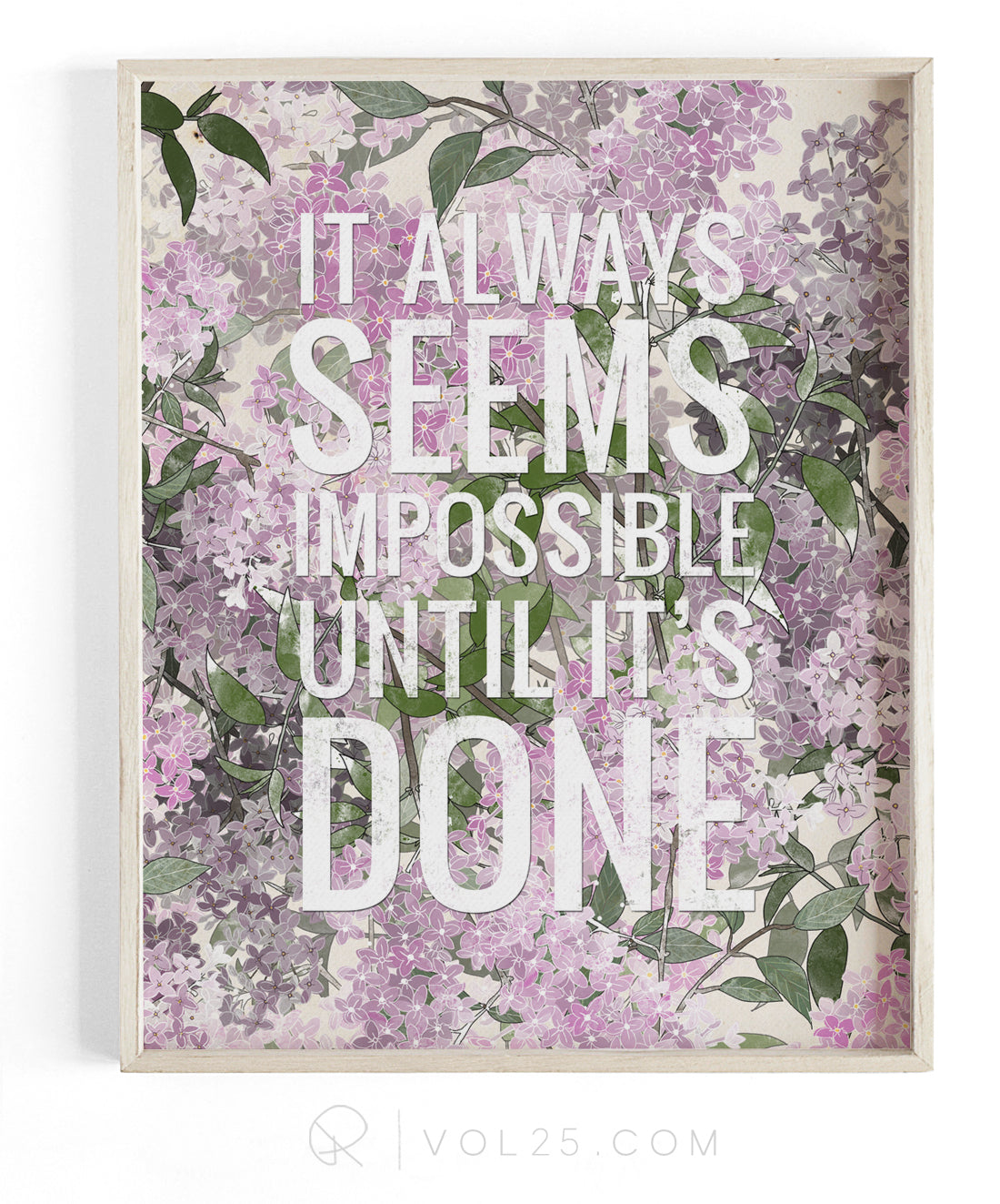 Until It's Done | Textured Cotton Canvas Art Print | VOL25