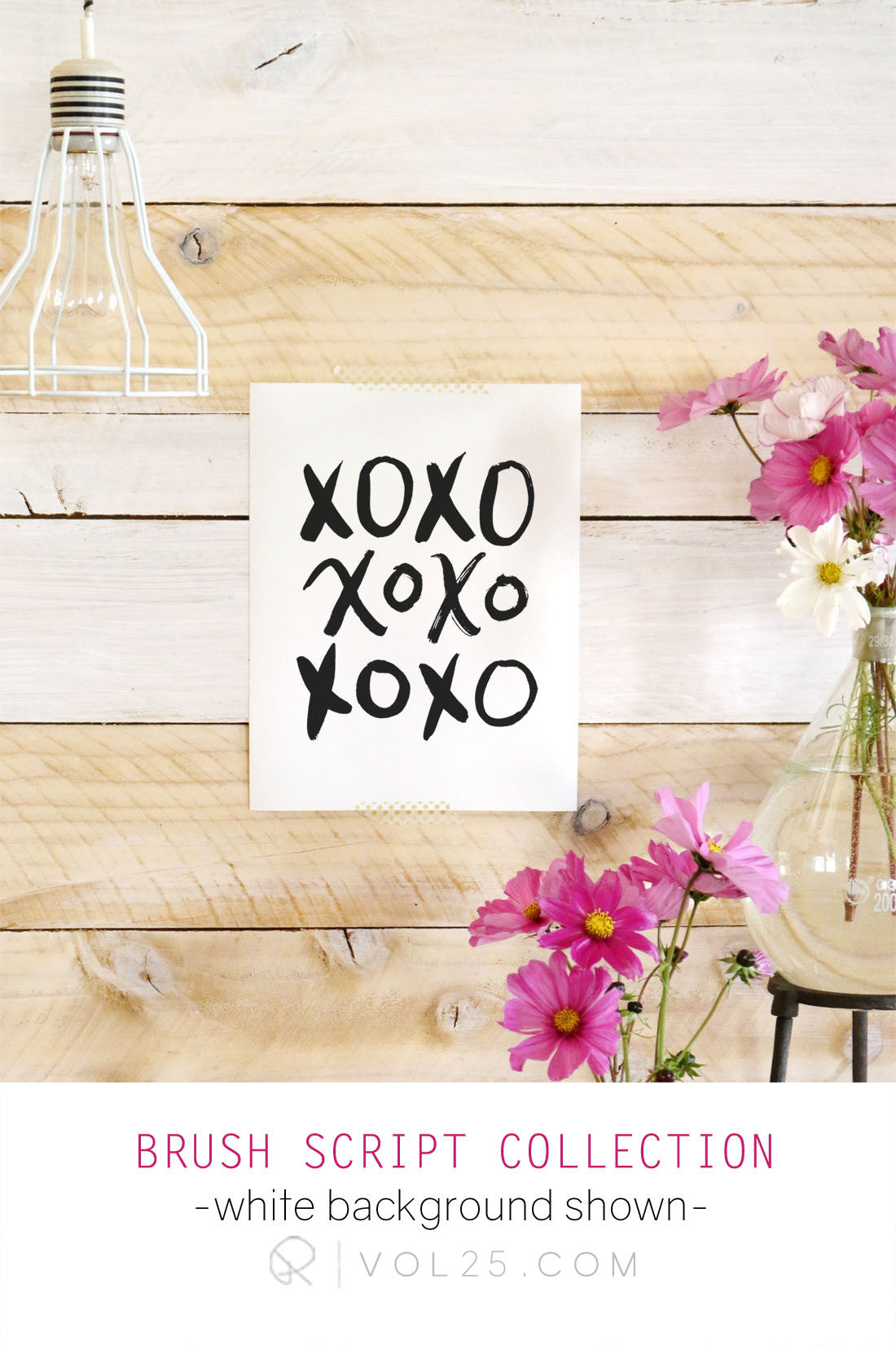 XoXo Brush Script canvas art by vol25